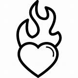 Heart Flames Burning Clip Icons Clipartix Projects sketch template