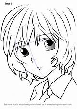 Sayori Vampire Knight Draw Step Wakaba Drawing Drawingtutorials101 Anime Tutorials Manga sketch template