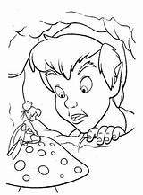 Coloring Pages Captain Tinkerbell Peterpan Disney sketch template