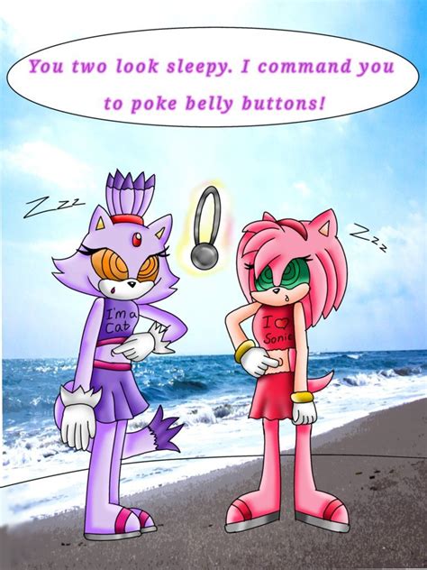 amy rose and blaze are hypnotized by darkstar29200405 amy rose