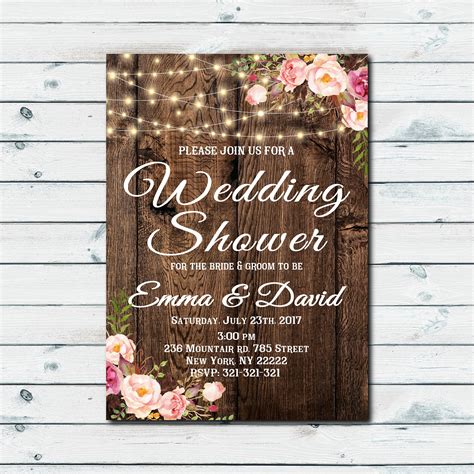 wedding shower invitation  examples word pages photoshop