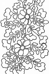 Mexican Embroidery Patterns Pattern Floral Flowers Siren Flower Drawing Detail Sirensirensiren Folk Designs Peasant Needlework Stencil Bordados Pages Painting Blouse sketch template