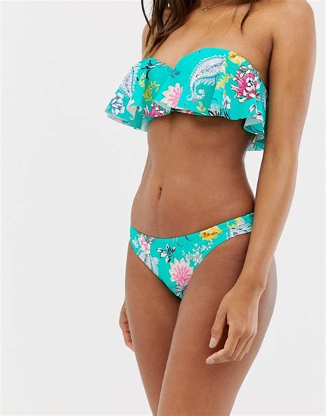 seafolly water garden hipster bikini bottom in multi asos