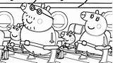 Peppa Pig Drawing Holiday Coloring Paintingvalley Flying sketch template