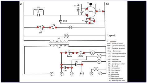 trane heat pump wiring diagram schematic