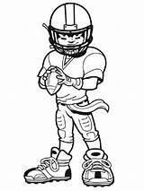 Coloring Pages Football Player Boys Printable Recommended sketch template