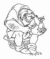 Gobbo Quasimodo Colorear Colorat Planse Animate Desene Megghy Desenat Fise sketch template