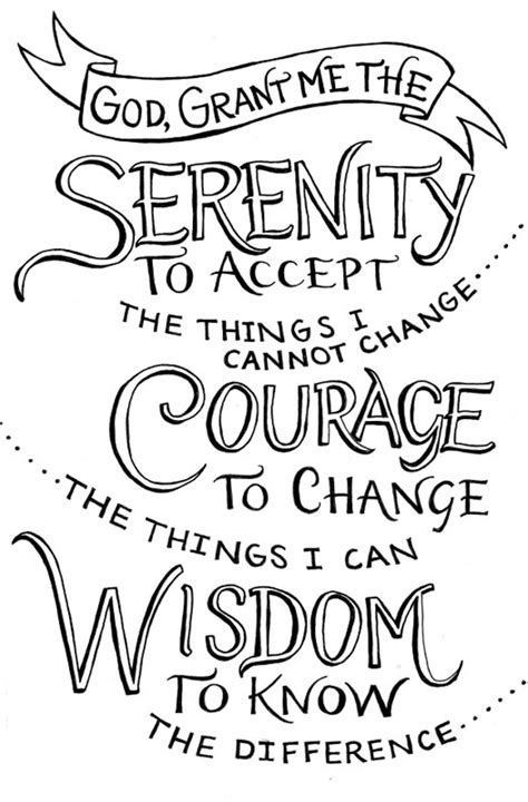 full serenity prayer coloring page coloring pages