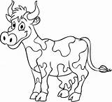 Cow Coloring Color Pages Animal Animals Print sketch template