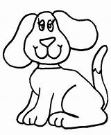 Dog Coloring Easy Pages Printable Clipart Kids Clipartbest Ekids Simple sketch template
