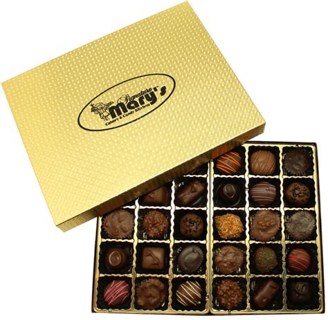 piece boxed chocolates marys cakery  candy kitchen