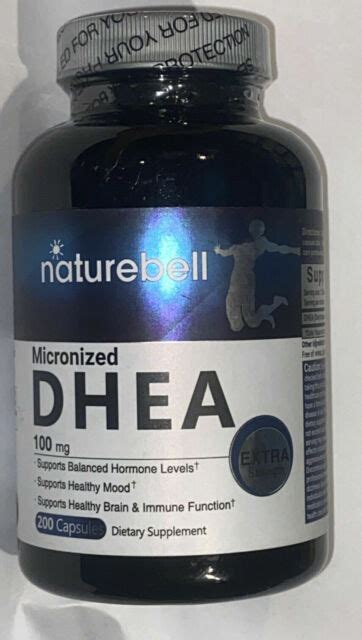 Naturebell Micronized Dhea 100 Mg Balance Hormone Levels 200 Capsules