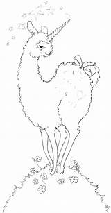 Llama Getcolorings Misses sketch template