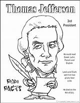 Coloring Thomas Jefferson Pages Sacagawea Presidents President Facts Printable Edison George Kids Clipart Bush Color Studies Social History Activities Lewis sketch template