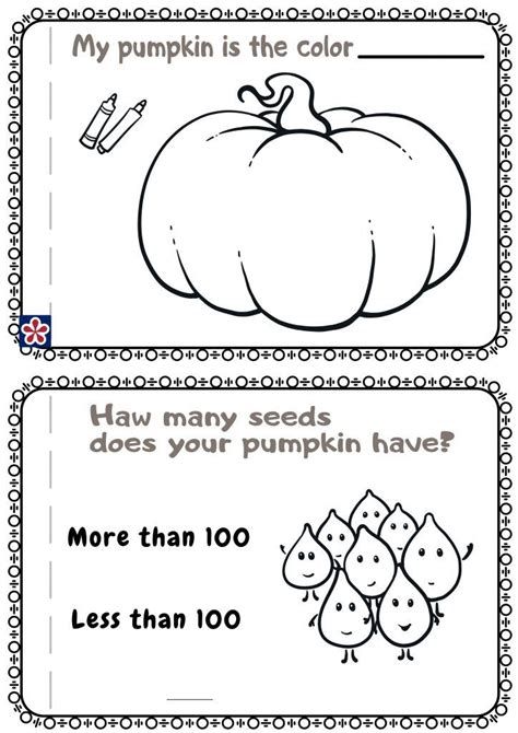 pumpkin investigation worksheet book  preschoolers teachersmagcom pumpkin books
