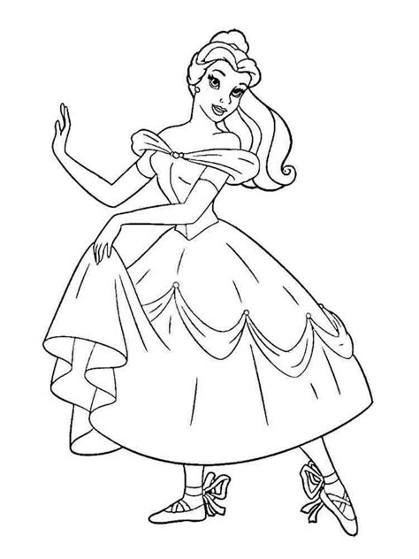 princess belle coloring pages  printable princess belle coloring