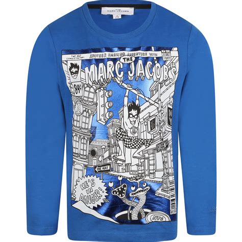 The Marc Jacobs Comic Book Panel T Shirt In Blue Bambinifashion