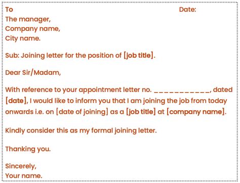 unbelievable info  joining letter sample service manager cv stepfeed