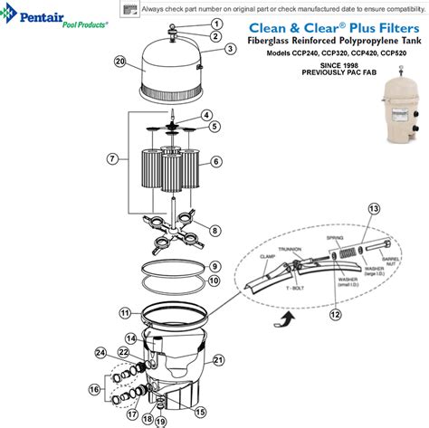 pentair clean  clear  filter parts