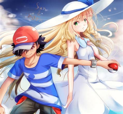 Sun And Moon Ash And Lillie By Ashujou In Ashujou