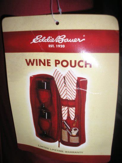eddie bauer portable wine pouch with accessories brand new with tag