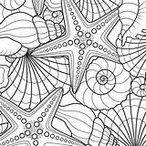 Starfish Zentangle sketch template