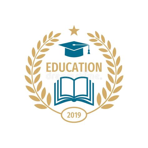 academic education emblem school college university success logo design