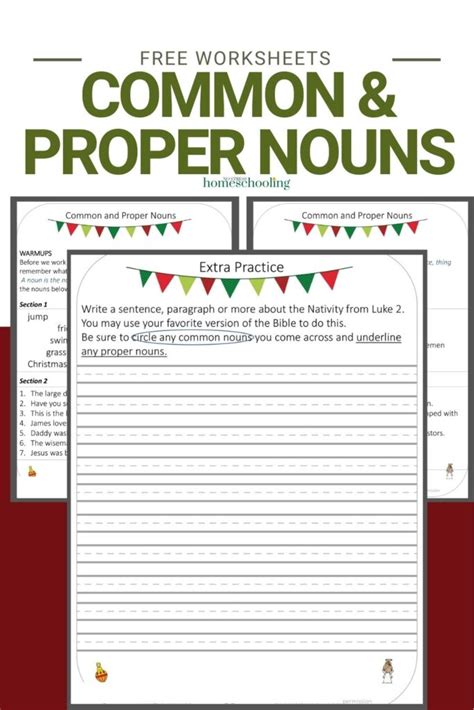 part common  proper nouns worksheets