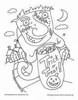 Treat Coloring Trick sketch template