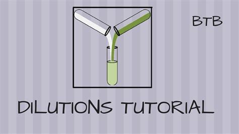 dilutions tutorial youtube
