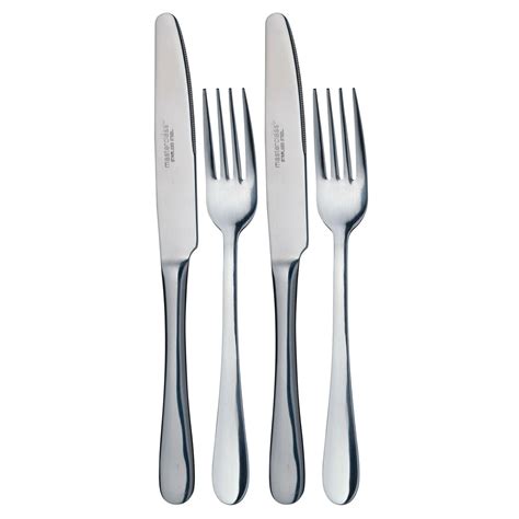kitchen craft masterclass dinner knifefork set silver  piece