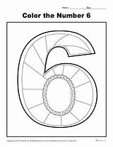 Number Worksheet Color Preschool Print K12reader sketch template