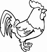 Chicken Coloring Cartoon Pages Wecoloringpage sketch template