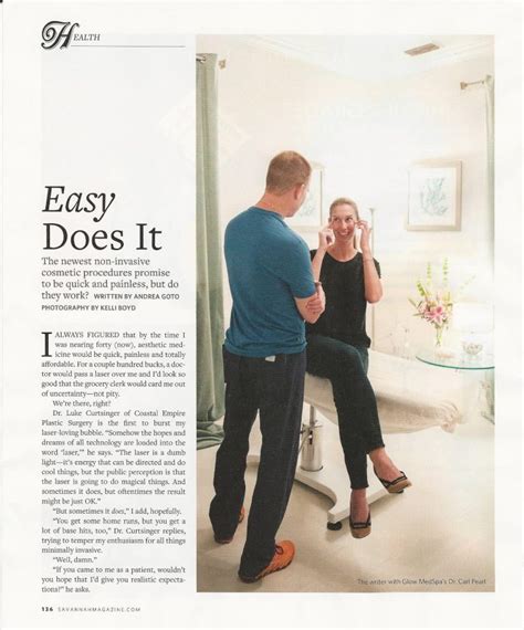 Dr Carl Pearl Featured In Savannah Magazine Glow Med Spa