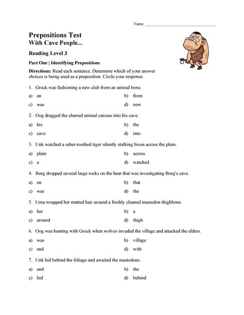 ereading worksheets prepositions write  sentence