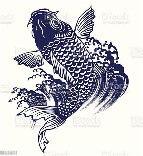 japanese carp stock illustration download image now asian culture