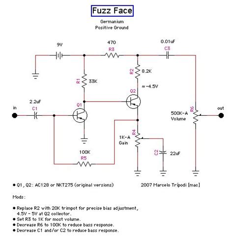httpwwwgeocitieswsguitarfxsfuzzfacehtml electronic schematics fuzz electronics