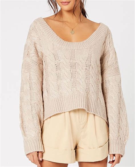Mink Pink Genevieve Cable Knit Jumper Ozmosis Knitwear