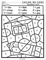Color Math Kindergarten Worksheet Code Worksheets Numbers Grade Madebyteachers Number School Back Preschool Addition 1st Fall Choose Board Colors Tumblr sketch template