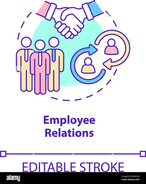 employee relations concept icon stock vector image art alamy