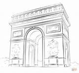 Arc Coloring Pages Triomphe Architecture Drawing Draw France Step Tutorials Supercoloring Printable Kids Easy Sketch Dessin Print Getcolorings Gate India sketch template