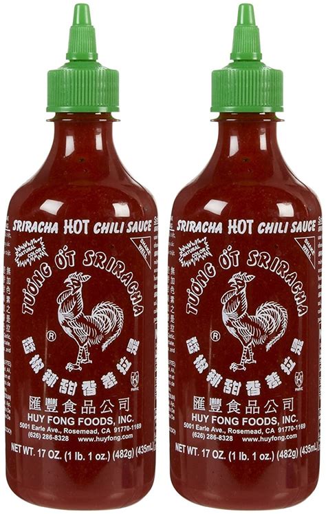 Huy Fong Sriracha Hot Chili Sauce Bottle 17 Oz 2 Pack Buy Online In