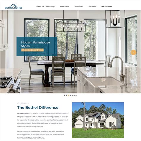 redgiant creative  work website design bethel homes