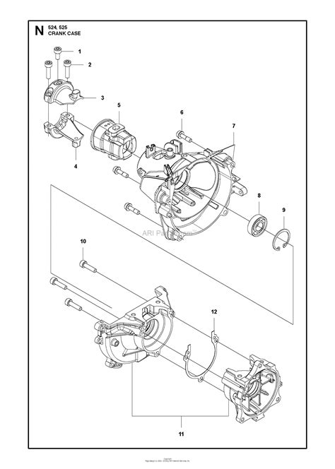 husqvarna  ls   parts diagram  crankcase