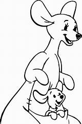 Kangaroo Coloring Pooh Winnie Pages Kids Cartoon Drawing Disney Wecoloringpage Kanga Color Colouring Printable Easy Da Sheets Print Getdrawings Getcolorings sketch template