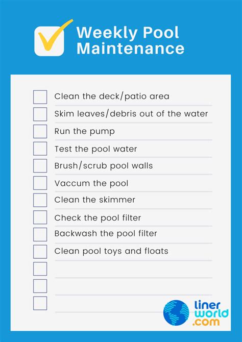 printable pool maintenance checklist printable world holiday