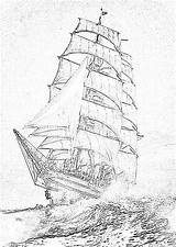 Coloring Ships Pages Sailing Filminspector Tall sketch template