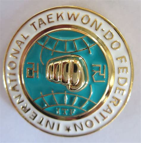 large lapel pin itf merchandise itftaekwondocom