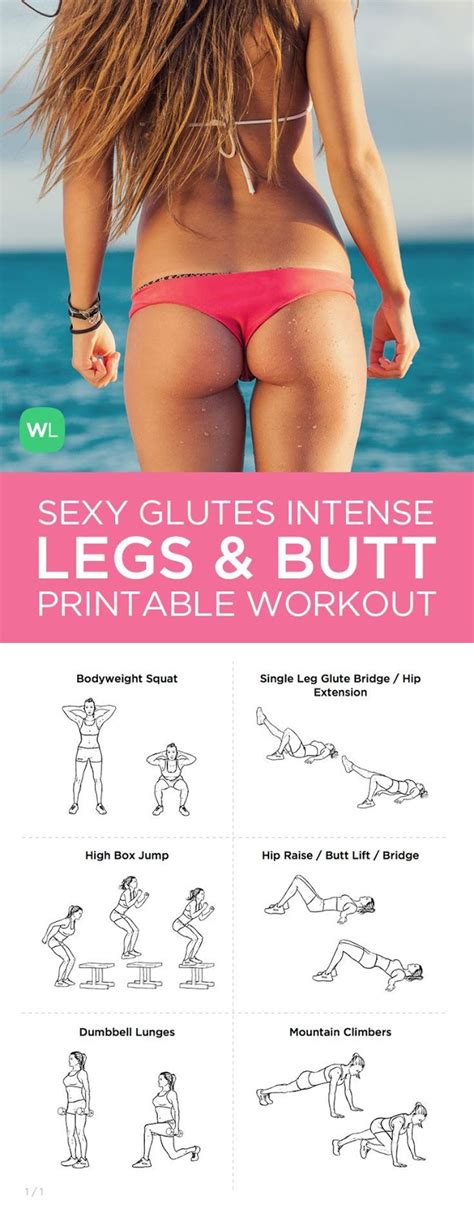 Sexy Glutes Intense Legs And Butt Printable Workout Rosegal Blog