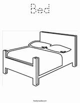 Bed Coloring Template Print Pages Outline Chair Built Noodle Twisty Tracing Twistynoodle Favorites Login Add Change sketch template